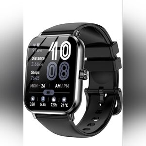 Advanced Black Smartwatch with Health Tracking
